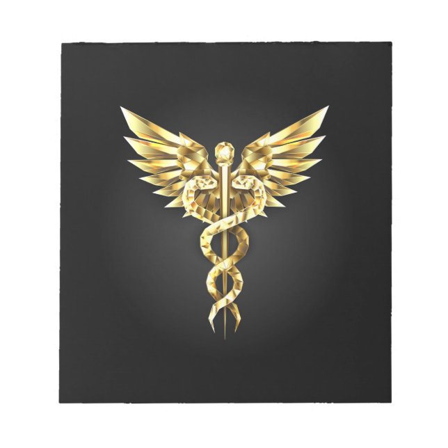 Bloc-note Symbole Polygonal Or Caduceus (Devant)