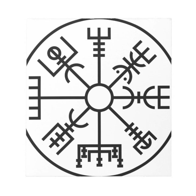 Bloc-note Symbole viking vegvisir Norse Shield Odin (Devant)