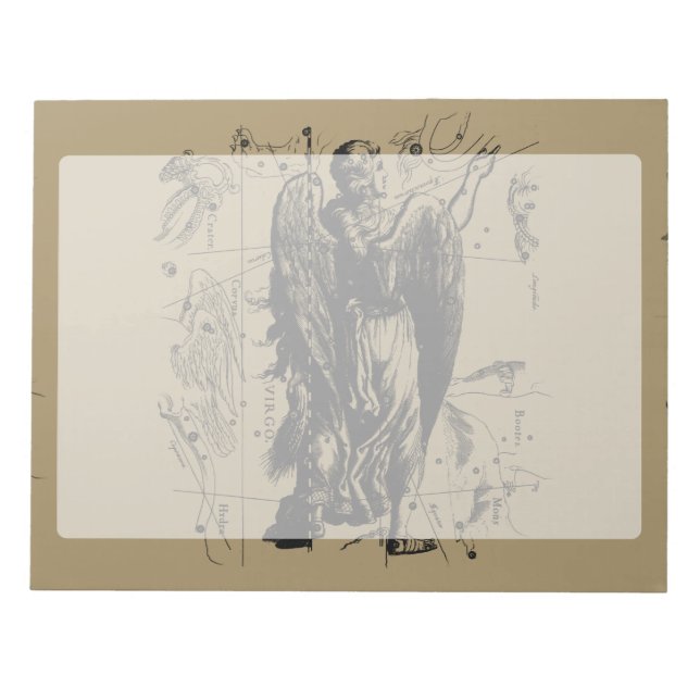 Bloc-note Symbole Virgo Constellation Hevelius 1690 (Devant)
