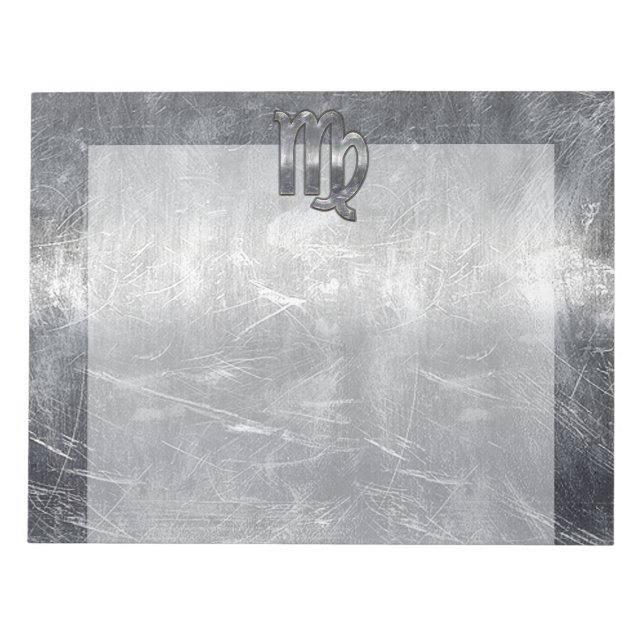Bloc-note Symbole Virgo Zodiac Grunge Style Distressed (Devant)