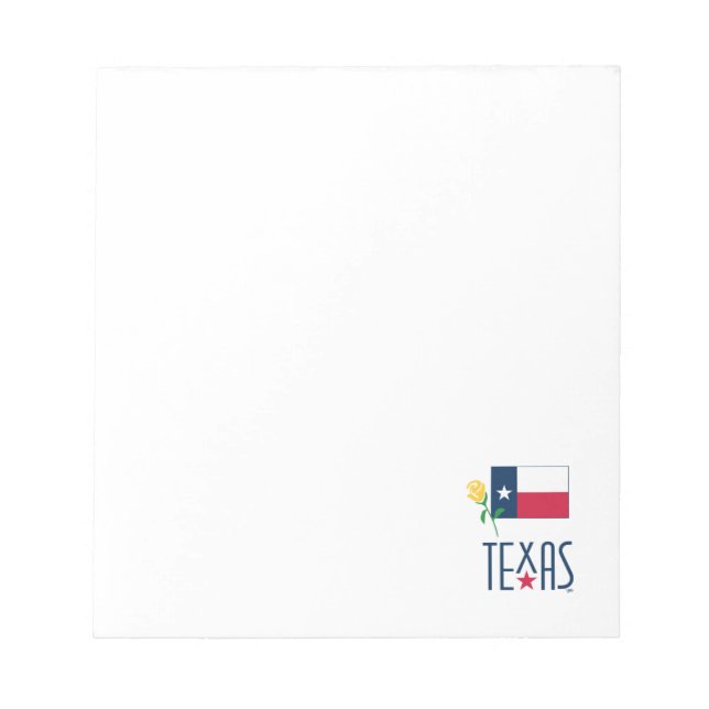 Bloc-note Symboles de Texas, Texas Flag et Yellow Rose (Devant)