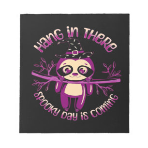Bloc-note T-shirt classique Halloween Sloth (ver.1)