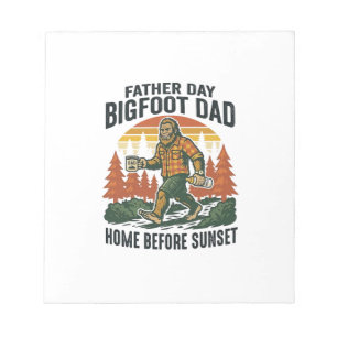Bloc-note T-shirt de la fête des pères Bigfoot Papa L'homme 