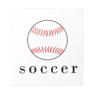 Bloc-note T-Shirt de sport drôle et hilarant Soccer Baseball
