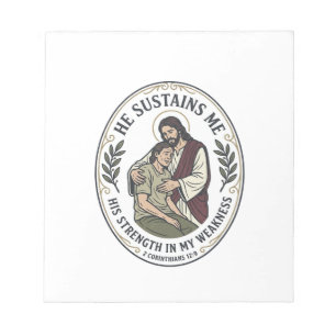 Bloc-note T-Shirt Encouragement de Jésus pour Maladie Chroni