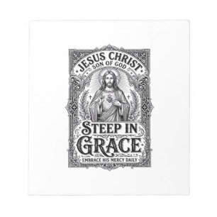 Bloc-note T-shirt graphique Jésus amateur de thé chrétien