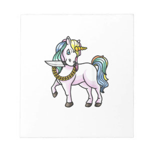 Bloc-note T-Shirt Licorne Avec Couteau Filles Femmes