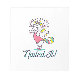 Bloc-note T-Shirt Licorne Gymnaste Gymnastique_ Nailed It