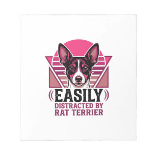 Bloc-note T-shirt pour chien Rat Terrier Vintage facilement