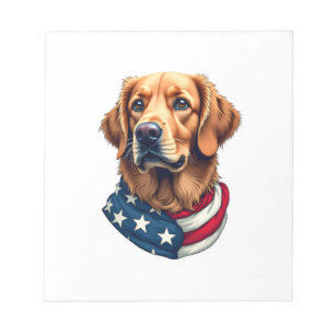 Bloc-note T-shirt vintage à visage de Golden Retriever patri