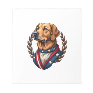 Bloc-note T-shirt vintage patriotique Heritage Golden Retrie