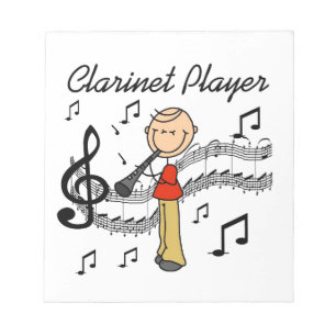 Bloc-note T-shirts et Cadeaux pour Homme Joueur de Clarinett