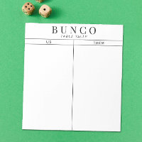 Table Bunco simple noir et blanc