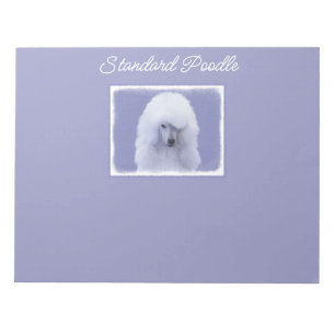 Bloc-note Tableau blanc standard de caniche - Art original d