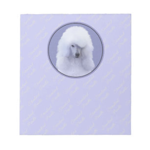 Bloc-note Tableau blanc standard de caniche - Art original d