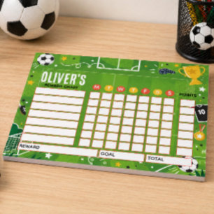 Bloc-note Tableau de Récompenses Football Tableau Personnali