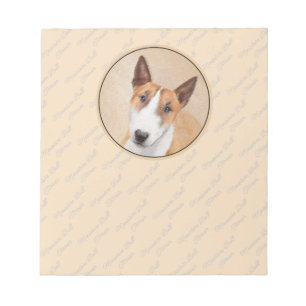 Bloc-note Tabouret miniature Terrier Peinture - Art Chien or