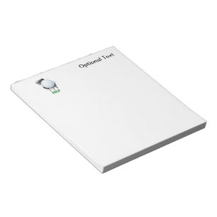 Bloc-note Tache abstraite d'encre avec la boule et le TEXTE