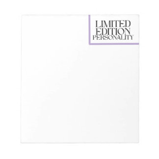 Bloc-note Tâche quotidienne de personnalité en édition limit