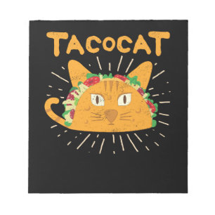 Bloc-note Tacocat épelé à l'envers est Tacocat Chat Taco