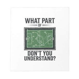 Bloc-note Tactiques de football drôles Design de chemise vin