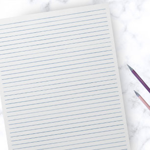 Bloc-note Taille de la lettre 8,5 po x 11 po Blue Lines Coll