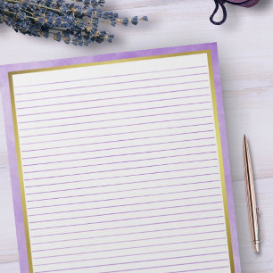 Bloc-note Taille de la lettre 8,5 po x 11 po Purple Lines Co
