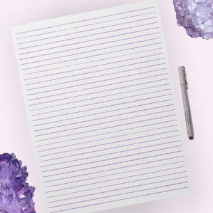Bloc-note Taille de la lettre 8,5 po x 11 po Purple Lines Co
