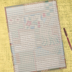 Bloc-note Taille de la lettre 8,5 x 11 College Vintage Retro