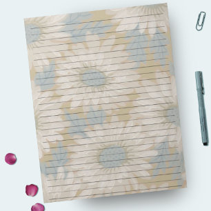 Bloc-note Taille de la lettre 8,5 x 11 large Rulé Dusty Bleu