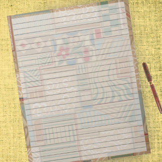 Bloc-note Taille de la lettre 8,5 x 11 règle large Vintage R