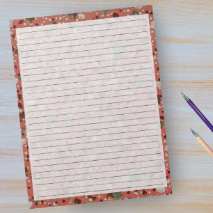 Bloc-note Taille de la lettre Grand Rulé Terra Cotta Terrazz