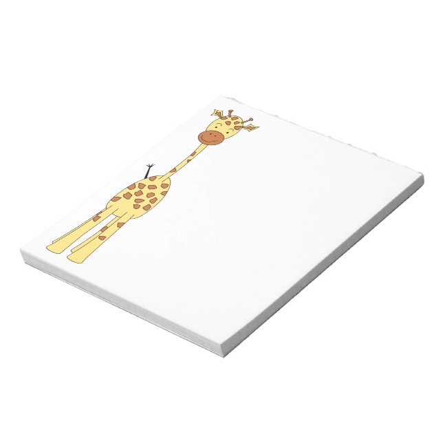 Bloc-note Tall Cute Giraffe. Un dessin animé animal. (Tourné)