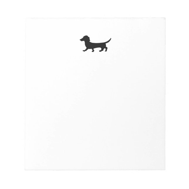 Bloc-note Tampon de note en silhouette Dachshund (Devant)