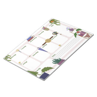 Bloc-note Tapis de bureau planificateur hebdomadaire esthéti