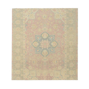 Bloc-note Tapis persan asiatique Kashan en or rouge