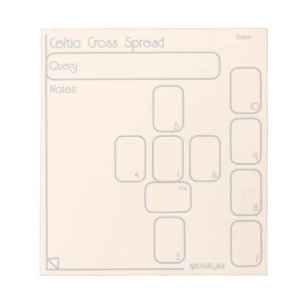 Bloc-note Tarot croisé celtique (or moyen, simple)