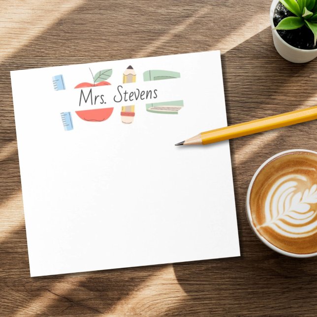 Bloc-note Teacher Appreciation Notebook - Back to School (Personalize Teacher Notepad - Back to School Appreciation Gift )