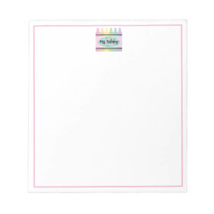Bloc-note Teacher aquarelle Pastel Floral Crayon School