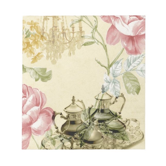 Bloc-note Teapot Tea Party Paris Floral (Devant)