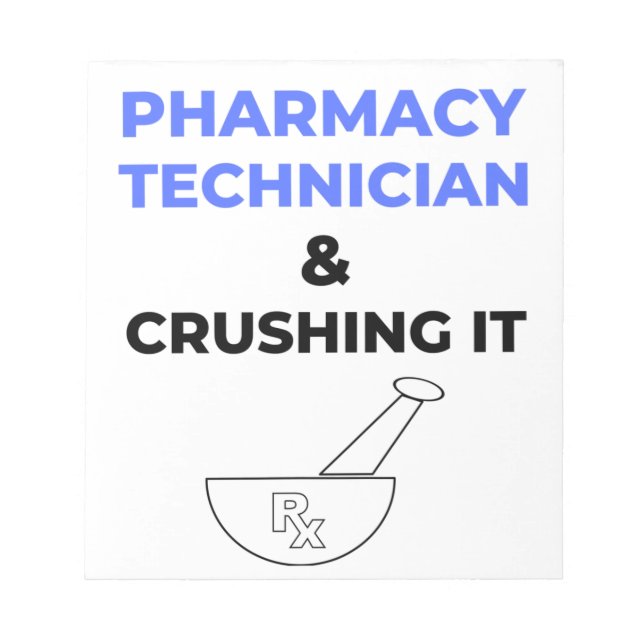 Bloc-note Technicien en pharmacie et l'écrasement 2 (Devant)