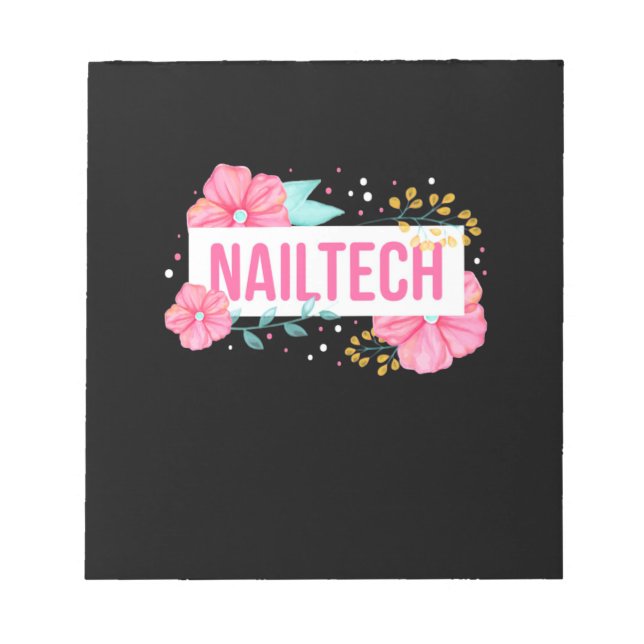 Bloc-note Technicienne en fleurs d'ongles (Devant)