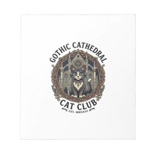 Bloc-note Tee shirt graphique chat cathédrale gothique - Got