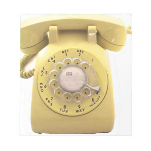 Bloc-note Téléphone rotatoire jaune