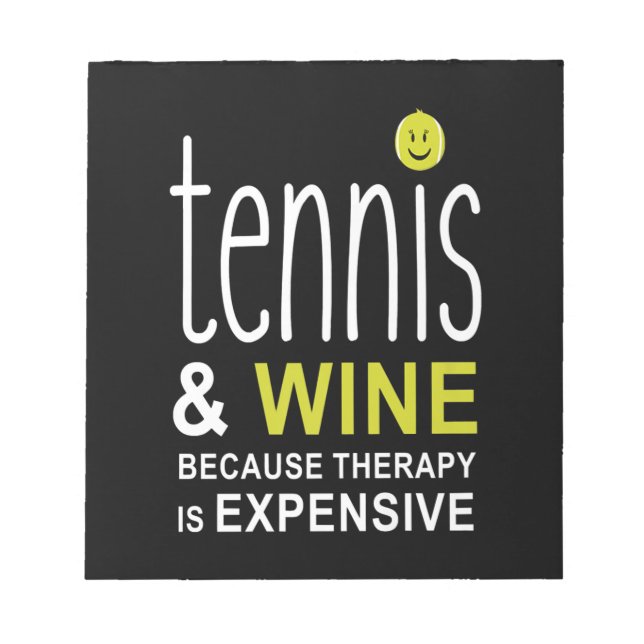 Bloc-note Tennis Et Vin Premium (Devant)