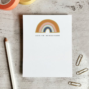 Bloc-note Terme Bohemian Rainbow Nom personnalisé