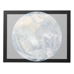 Bloc-note Terre Pleine Montrant L'Hémisphère Est.