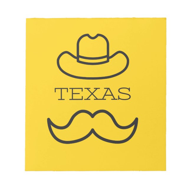 Bloc-note Texas en jaune 2 (Devant)