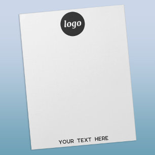 Bloc-note Texte de logo simple pour promotion commerciale