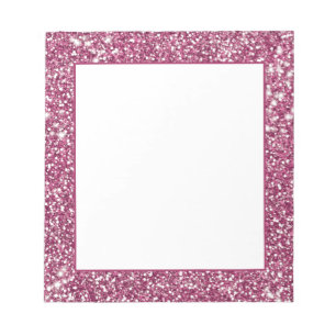 Bloc-note Texture graphique de faux paillettes roses